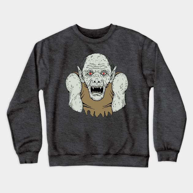 Ghoul Portrait Horror Art Crewneck Sweatshirt by AzureLionProductions